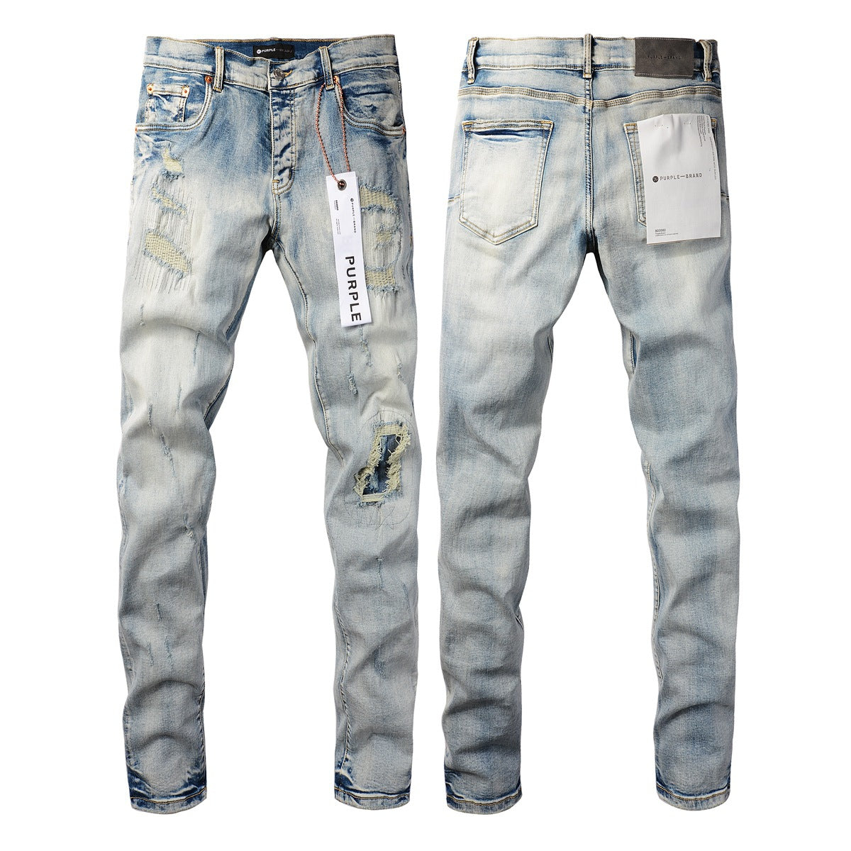 New Blue Vintage Personality Fashion Ripped Jeans 9058