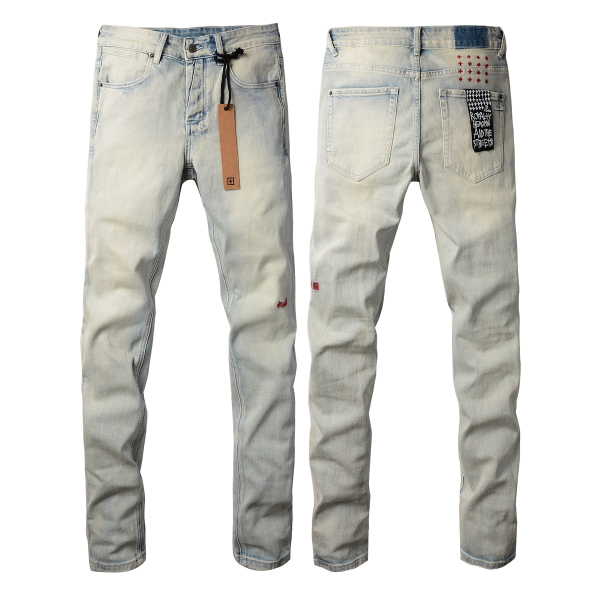 Slim Fit Jeans with Faded Details 3017