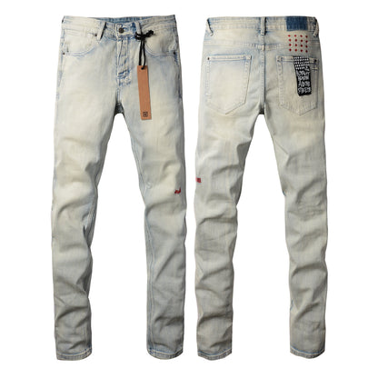 Slim Fit Jeans with Faded Details 3017
