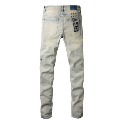 Slim Fit Jeans with Faded Details 3017
