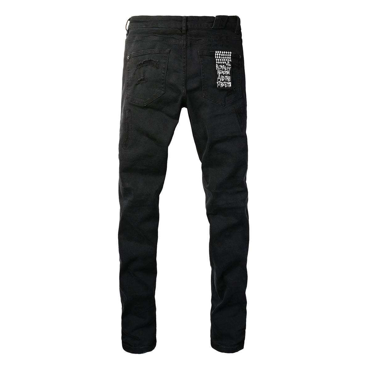 Minimalist Black Denim with Subtle Logo 3019