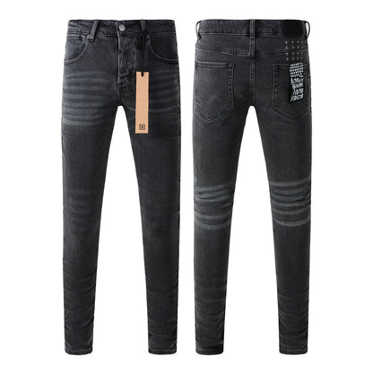 Timeless Black Straight-Leg Jeans with a Clean Finish 3023