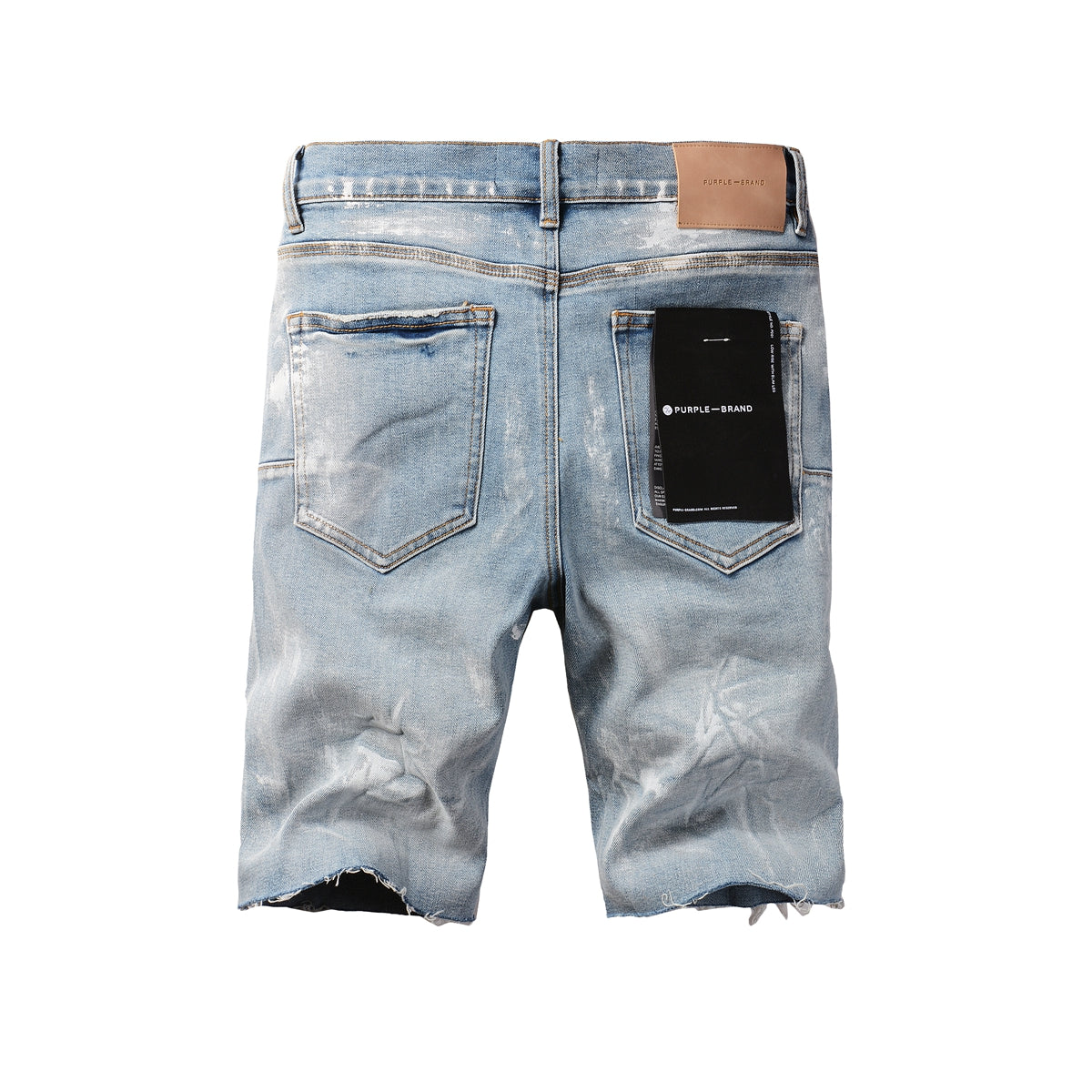 Casual Streetwear Denim Shorts for Men Featuring Distressed Detailing, Raw Cut Hem, and Faded Wash 5091
